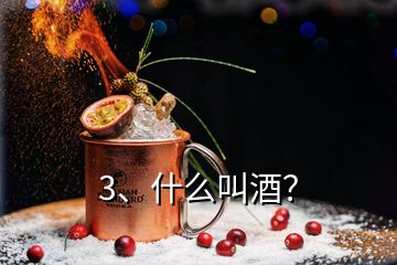 3、什么叫酒？