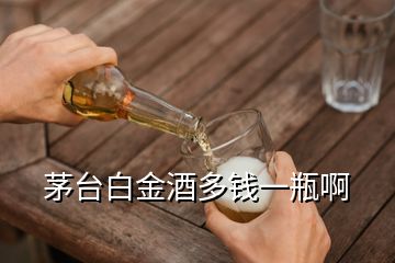 茅臺(tái)白金酒多錢一瓶啊