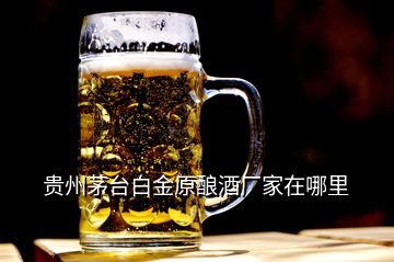 貴州茅臺白金原釀酒廠家在哪里