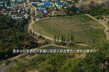 瓶茅臺(tái)仙家酒百年榮耀52度瓶子是金黃色上面有龍身求價(jià)