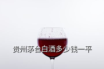 貴州茅臺(tái)白酒多少錢(qián)一平