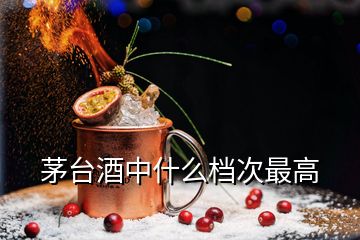 茅臺酒中什么檔次最高