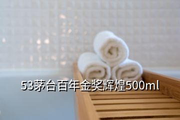 53茅臺(tái)百年金獎(jiǎng)輝煌500ml