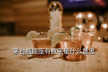 茅臺(tái)瓶底座有數(shù)字是什么意思