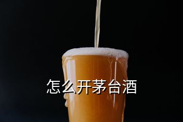 怎么開茅臺酒