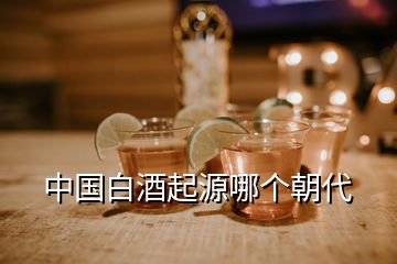 中國白酒起源哪個朝代