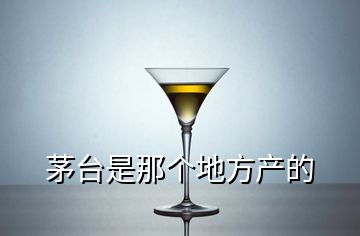 茅臺是那個(gè)地方產(chǎn)的