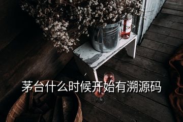 茅臺(tái)什么時(shí)候開始有溯源碼