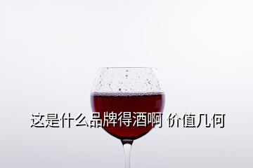 這是什么品牌得酒啊 價(jià)值幾何