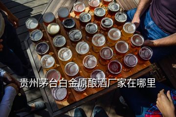 貴州茅臺(tái)白金原釀酒廠家在哪里