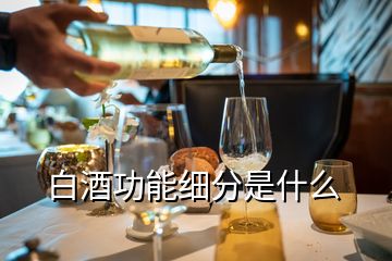 白酒功能細(xì)分是什么