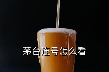 茅臺連號怎么看