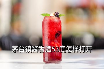 茅臺鎮(zhèn)醬香酒53度怎樣打開