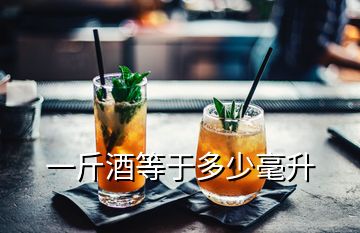 一斤酒等于多少毫升