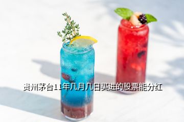 貴州茅臺(tái)11年幾月幾日買進(jìn)的股票能分紅