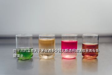 07年出的富貴天下茅臺酒多少錢大概透明玻璃瓶里面有條玻璃龍