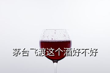 茅臺飛渡這個酒好不好