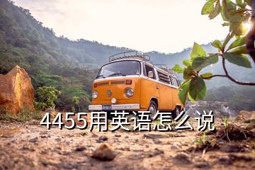 4455用英語怎么說