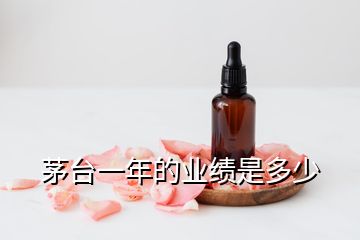 茅臺一年的業(yè)績是多少