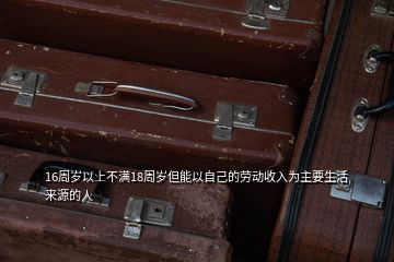 16周歲以上不滿18周歲但能以自己的勞動收入為主要生活來源的人