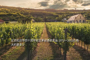 尼克松訪華四十周年紀念茅臺酒非賣品 1972一2012價格大約是多少