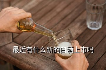 最近有什么新的白酒上市嗎