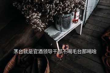 茅臺就是官酒領導干部不喝毛臺那喝啥