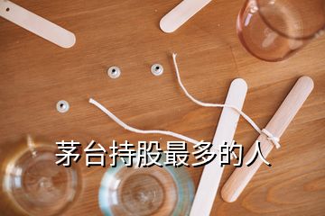 茅臺(tái)持股最多的人