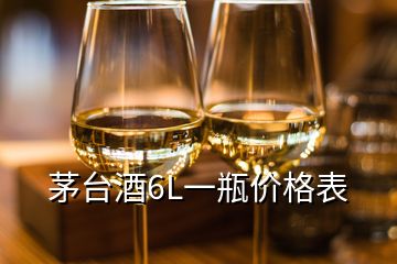 茅臺酒6L一瓶價格表