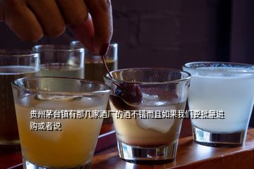 貴州茅臺鎮(zhèn)有那幾家酒廠的酒不錯而且如果我們要批量進購或者說