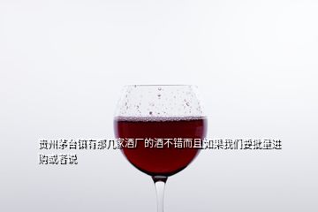 貴州茅臺鎮(zhèn)有那幾家酒廠的酒不錯而且如果我們要批量進購或者說