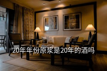 20年年份原漿是20年的酒嗎