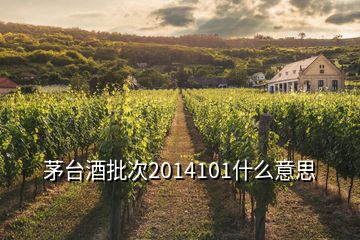 茅臺(tái)酒批次2014101什么意思