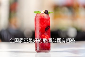 全國質(zhì)量最好的散酒公司有哪些