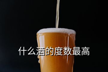 什么酒的度數(shù)最高