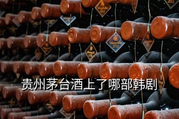 貴州茅臺酒上了哪部韓劇