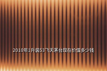 2010年1升裝53飛天茅臺(tái)現(xiàn)在價(jià)值多少錢