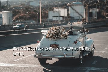 貴州茅臺股為什么不漲貴州茅臺第四季度財報貴州茅臺可以