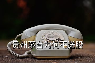 貴州茅臺(tái)為何不送股