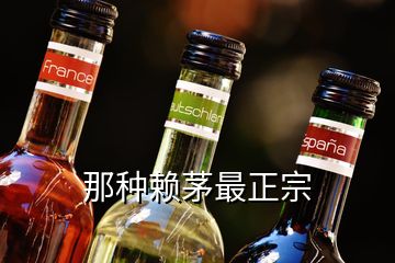 那種賴茅最正宗