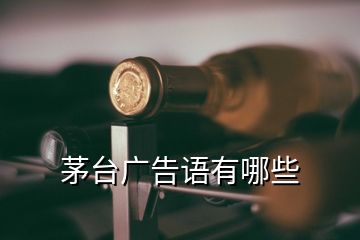 茅臺(tái)廣告語有哪些