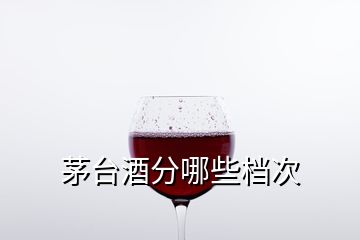 茅臺(tái)酒分哪些檔次