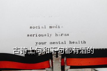 古詩(shī)上句和下句都有酒的