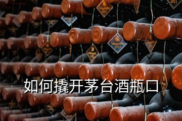 如何撬開茅臺(tái)酒瓶口