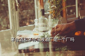 茅臺酒和茅臺玉液酒廠是一個(gè)廠嗎