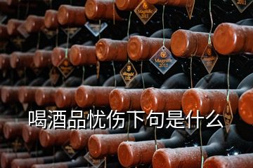 喝酒品憂傷下句是什么