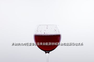 茅臺(tái)換帥兩任董事長(zhǎng)皆來(lái)自能源領(lǐng)域茅臺(tái)和能源有啥關(guān)系