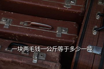 一塊兩毛錢(qián)一公斤等于多少一噸