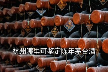 杭州哪里可鑒定陳年茅臺(tái)酒