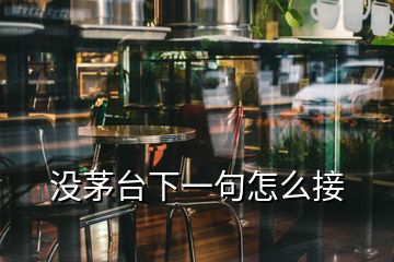 沒茅臺(tái)下一句怎么接